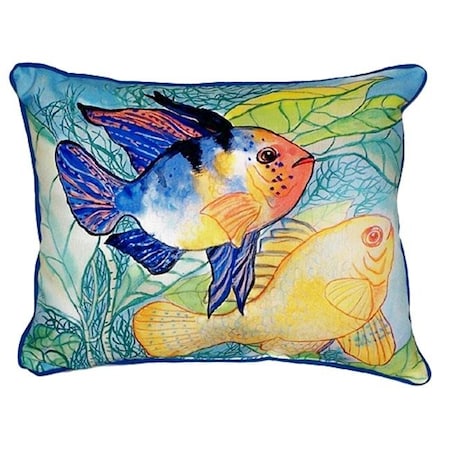 Betsy Drake HJ300 16 X 20 In. Betsys Two Fish Large Indoor & Outdoor Pillow